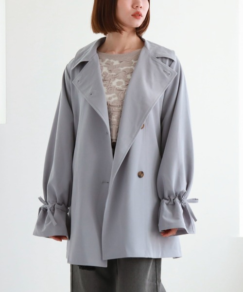 archives(アルシーヴ)の「3way袖リボンミドルトレンチコート(トレンチコート・レディース・ベージュ/ブルー/アイボリー・MEDIUM)」の11枚目の写真