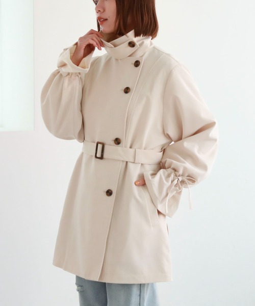 archives(アルシーヴ)の「3way袖リボンミドルトレンチコート(トレンチコート・レディース・ベージュ/ブルー/アイボリー・MEDIUM)」の18枚目の写真