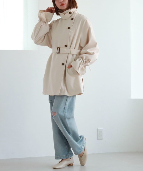 archives(アルシーヴ)の「3way袖リボンミドルトレンチコート(トレンチコート・レディース・ベージュ/ブルー/アイボリー・MEDIUM)」の21枚目の写真