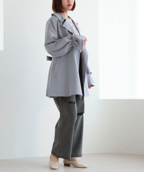 archives(アルシーヴ)の「3way袖リボンミドルトレンチコート(トレンチコート・レディース・ベージュ/ブルー/アイボリー・MEDIUM)」の16枚目の写真