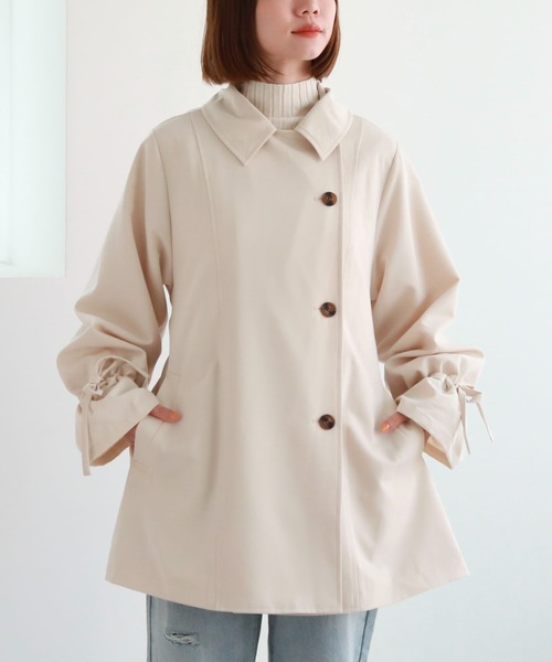 archives(アルシーヴ)の「3way袖リボンミドルトレンチコート(トレンチコート・レディース・ベージュ/ブルー/アイボリー・MEDIUM)」の17枚目の写真