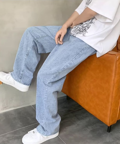 ARCADE(アーケード)の「ルーズストレート デニムパンツ ジーンズ -ARCADE Limited Line-(デニムパンツ・メンズ・ライトブルー/ホワイト/ブラック・XL/L/M)」の7枚目の写真