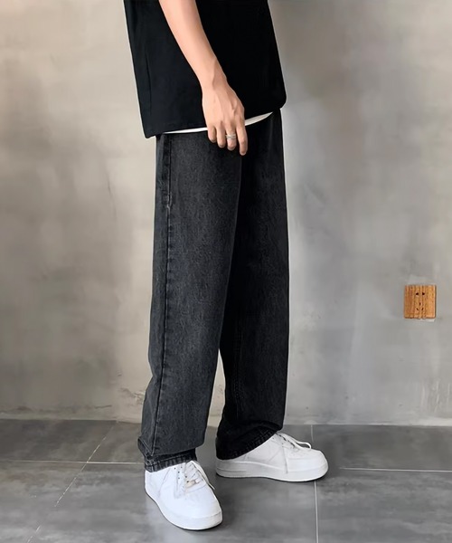 ARCADE(アーケード)の「ルーズストレート デニムパンツ ジーンズ -ARCADE Limited Line-(デニムパンツ・メンズ・ライトブルー/ホワイト/ブラック・XL/L/M)」の5枚目の写真