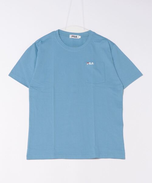 FILA（フィラ）の「【FILA】綿ポケ付きワンポイント刺繍Tシャツ/メンズ/レディース（Tシャツ/カットソー・メンズ・ブラック/ベージュ/ネイビー/ブルー/ホワイト・L/M/LL）」の5枚目の写真