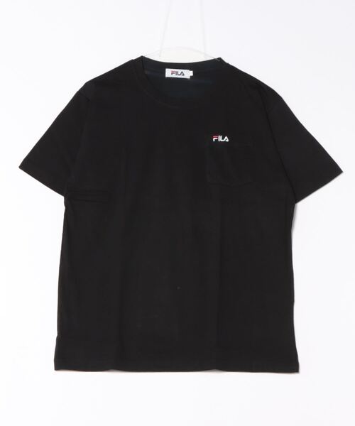 FILA（フィラ）の「【FILA】綿ポケ付きワンポイント刺繍Tシャツ/メンズ/レディース（Tシャツ/カットソー・メンズ・ブラック/ベージュ/ネイビー/ブルー/ホワイト・L/M/LL）」の2枚目の写真
