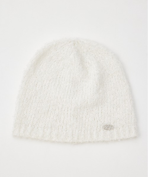SLY（スライ）の「FANCY YARN BEANIE ファンシーヤン ビーニー（ニットキャップ/ビーニー・レディース・オフホワイト/ブラック/グレー・FREE）」の4枚目の写真