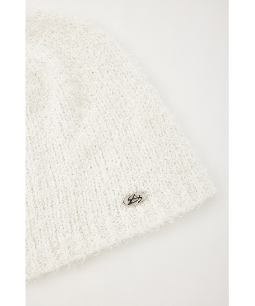 SLY（スライ）の「FANCY YARN BEANIE ファンシーヤン ビーニー（ニットキャップ/ビーニー・レディース・オフホワイト/ブラック/グレー・FREE）」の8枚目の写真