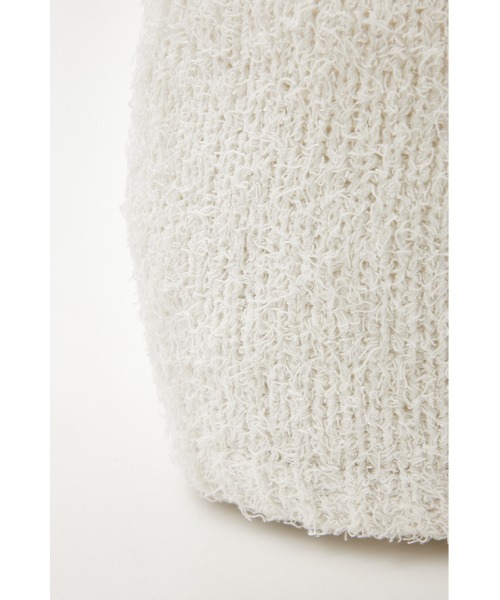 SLY（スライ）の「FANCY YARN BEANIE ファンシーヤン ビーニー（ニットキャップ/ビーニー・レディース・オフホワイト/ブラック/グレー・FREE）」の11枚目の写真