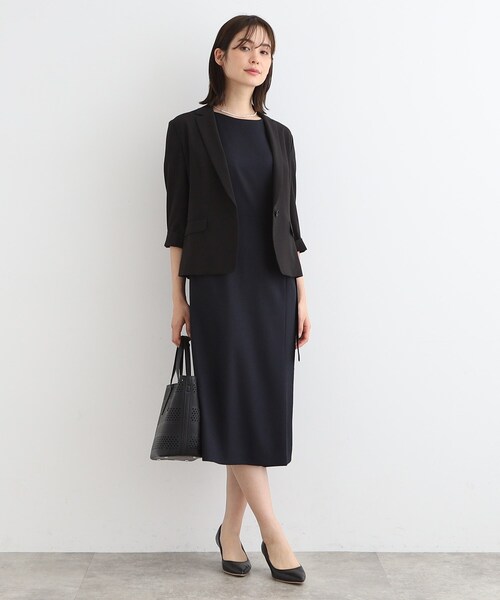 INDIVI（インディヴィ）の「◆【洗える／UVケア／SETUP可能】麻調スタイルアップワンピース（ワンピース・レディース・ネイビー/ナチュラル/ライトグレー系3・13/36/38/40/05/15 /19/03）」の18枚目の写真