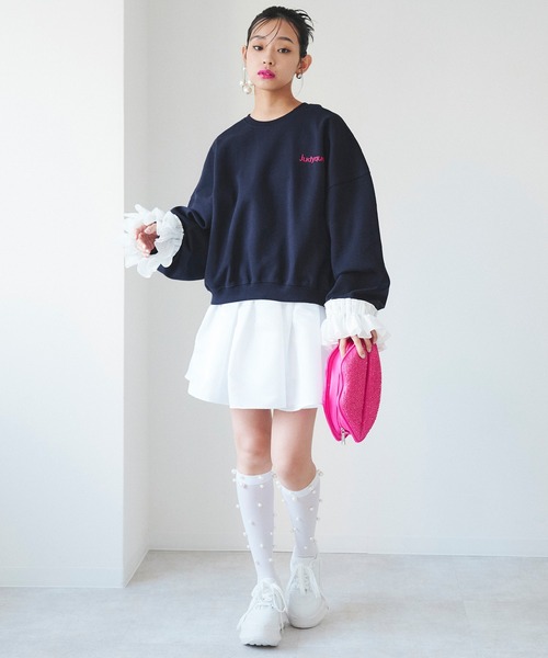 Narcissus(ナルシス)の「【Narcissus】フリルドッキングスウェット(スウェット・レディース・グレー/ネイビー・FREE)」の18枚目の写真