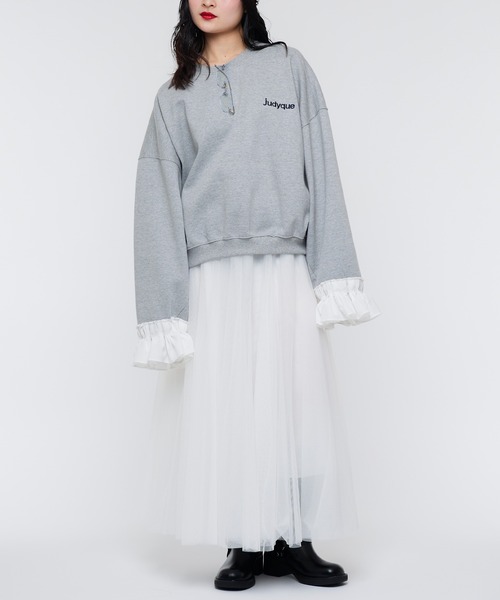 Narcissus(ナルシス)の「【Narcissus】フリルドッキングスウェット(スウェット・レディース・グレー/ネイビー・FREE)」の15枚目の写真