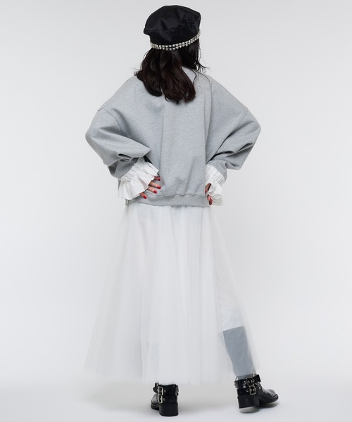 Narcissus(ナルシス)の「【Narcissus】フリルドッキングスウェット(スウェット・レディース・グレー/ネイビー・FREE)」の16枚目の写真