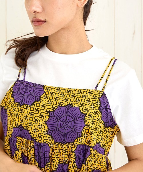 チチカカ（チチカカ）の「Shanti Shanti アフリカンプレーンキャミソール（キャミソール・レディース・ブルー/イエロー/オレンジ・FREE）」の12枚目の写真