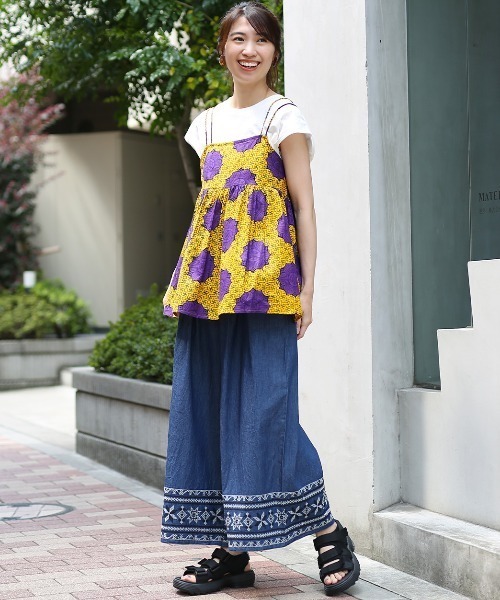 チチカカ（チチカカ）の「Shanti Shanti アフリカンプレーンキャミソール（キャミソール・レディース・ブルー/イエロー/オレンジ・FREE）」の18枚目の写真