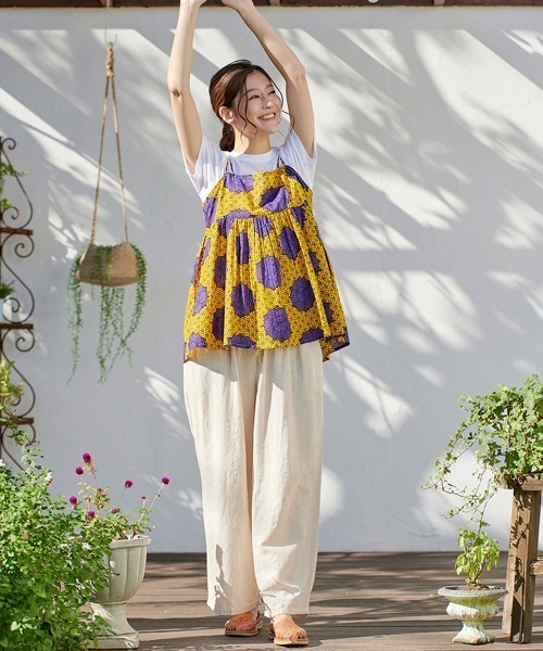 チチカカ（チチカカ）の「Shanti Shanti アフリカンプレーンキャミソール（キャミソール・レディース・ブルー/イエロー/オレンジ・FREE）」の8枚目の写真