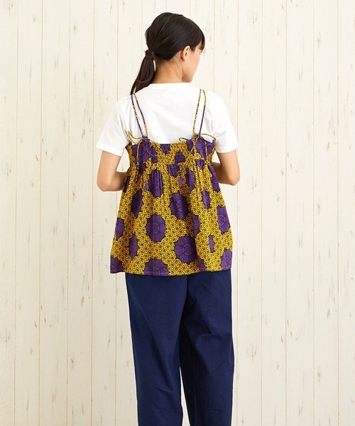 チチカカ（チチカカ）の「Shanti Shanti アフリカンプレーンキャミソール（キャミソール・レディース・ブルー/イエロー/オレンジ・FREE）」の11枚目の写真