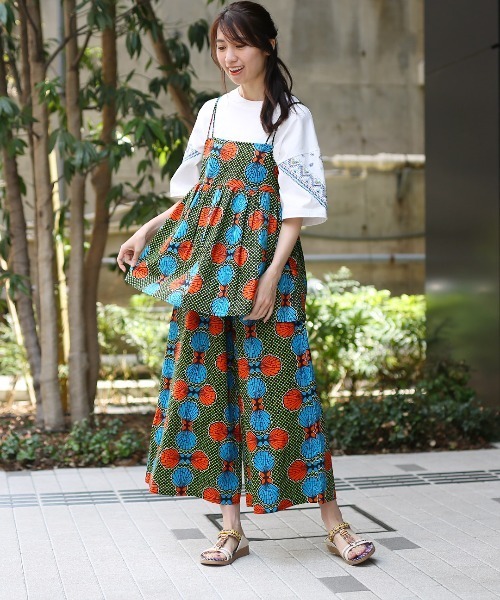 チチカカ（チチカカ）の「Shanti Shanti アフリカンプレーンキャミソール（キャミソール・レディース・ブルー/イエロー/オレンジ・FREE）」の21枚目の写真