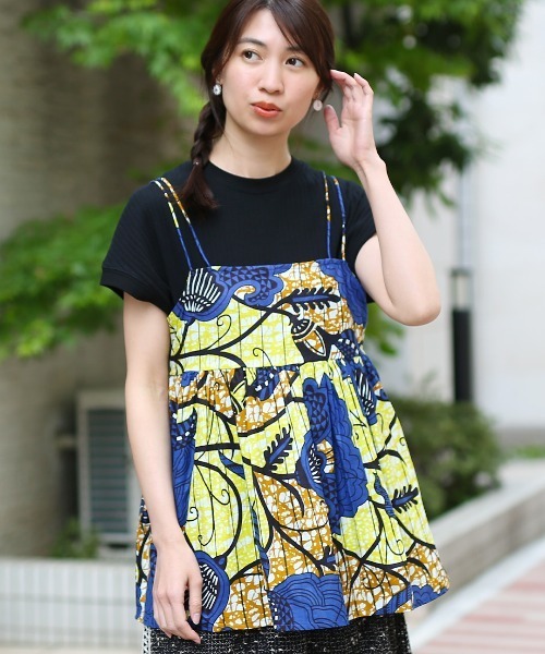 チチカカ（チチカカ）の「Shanti Shanti アフリカンプレーンキャミソール（キャミソール・レディース・ブルー/イエロー/オレンジ・FREE）」の20枚目の写真