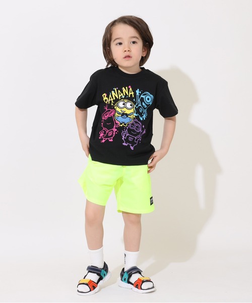 MINIONS(ミニオンズ)の「親子お揃い ミニオン ラクガキネオンTシャツ 9295K(Tシャツ/カットソー・キッズ・ブラック・120cm/110cm/100cm/140cm/130cm)」の6枚目の写真