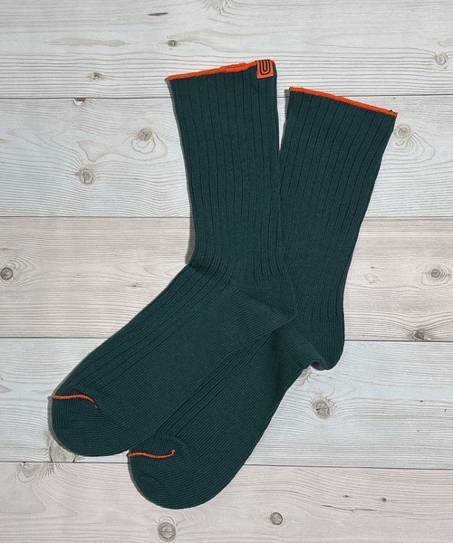 UNIVERSAL OVERALL（ユニバーサルオーバーオール）の「UNIVERSAL OVERALL　ユニバーサルオーバール　メンズクルーソックス（ソックス/靴下・メンズ・グリーン/ホワイト/レッド/グリーン系/パープル/オレンジ/イエロー/オレンジ系1/ネイビー/ベージュ/ブルー/パープル系/ブラック系/レッド系/ブルー系2/グレー/ブラック/ブルー系3/ライム/グレー系1/ブラック系1/ダークネイビー/グリーン系2/ブラック系3/パープル系1/イエロー系1/オレンジ系2/オレンジ系3/ダークブルー/オレンジ系4/ブラック系2/グリーン系1/グリーン系3/ブルー系4/ホワイト系/ホワイト系2/サックスブルー/レッド系1/ネイビー系1・25-27/25-27CM/25～27cm）」の15枚目の写真