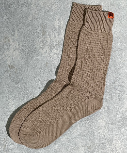 UNIVERSAL OVERALL（ユニバーサルオーバーオール）の「UNIVERSAL OVERALL　ユニバーサルオーバール　メンズクルーソックス（ソックス/靴下・メンズ・グリーン/ホワイト/レッド/グリーン系/パープル/オレンジ/イエロー/オレンジ系1/ネイビー/ベージュ/ブルー/パープル系/ブラック系/レッド系/ブルー系2/グレー/ブラック/ブルー系3/ライム/グレー系1/ブラック系1/ダークネイビー/グリーン系2/ブラック系3/パープル系1/イエロー系1/オレンジ系2/オレンジ系3/ダークブルー/オレンジ系4/ブラック系2/グリーン系1/グリーン系3/ブルー系4/ホワイト系/ホワイト系2/サックスブルー/レッド系1/ネイビー系1・25-27/25-27CM/25～27cm）」の11枚目の写真