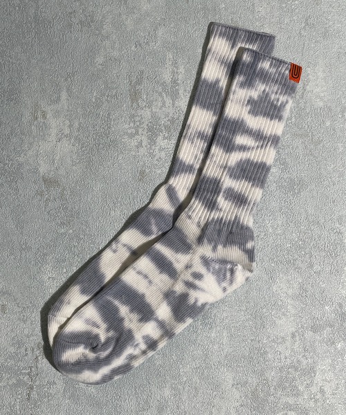 UNIVERSAL OVERALL（ユニバーサルオーバーオール）の「UNIVERSAL OVERALL　ユニバーサルオーバール　メンズクルーソックス（ソックス/靴下・メンズ・グリーン/ホワイト/レッド/グリーン系/パープル/オレンジ/イエロー/オレンジ系1/ネイビー/ベージュ/ブルー/パープル系/ブラック系/レッド系/ブルー系2/グレー/ブラック/ブルー系3/ライム/グレー系1/ブラック系1/ダークネイビー/グリーン系2/ブラック系3/パープル系1/イエロー系1/オレンジ系2/オレンジ系3/ダークブルー/オレンジ系4/ブラック系2/グリーン系1/グリーン系3/ブルー系4/ホワイト系/ホワイト系2/サックスブルー/レッド系1/ネイビー系1・25-27/25-27CM/25～27cm）」の9枚目の写真