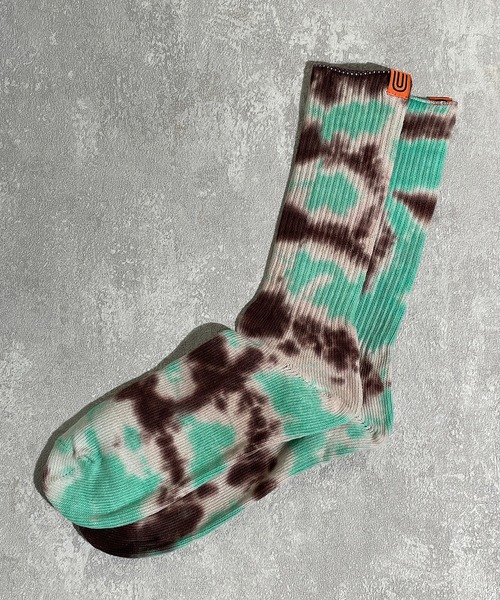 UNIVERSAL OVERALL（ユニバーサルオーバーオール）の「UNIVERSAL OVERALL　ユニバーサルオーバール　メンズクルーソックス（ソックス/靴下・メンズ・グリーン/ホワイト/レッド/グリーン系/パープル/オレンジ/イエロー/オレンジ系1/ネイビー/ベージュ/ブルー/パープル系/ブラック系/レッド系/ブルー系2/グレー/ブラック/ブルー系3/ライム/グレー系1/ブラック系1/ダークネイビー/グリーン系2/ブラック系3/パープル系1/イエロー系1/オレンジ系2/オレンジ系3/ダークブルー/オレンジ系4/ブラック系2/グリーン系1/グリーン系3/ブルー系4/ホワイト系/ホワイト系2/サックスブルー/レッド系1/ネイビー系1・25-27/25-27CM/25～27cm）」の13枚目の写真