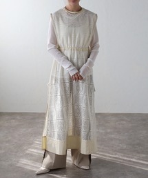 r. | ブロックレースサイドリボンワンピース(ワンピース)