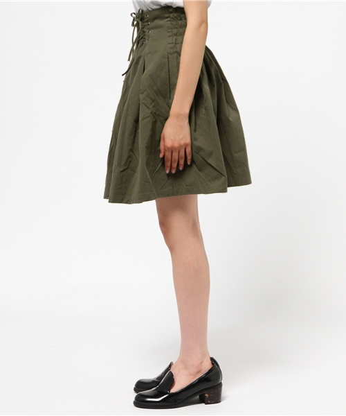 WEGO（ウィゴー）の「WEGO/レースアップスカート（スカート・レディース・ワイン/カーキ/ブラック・FREE）」の5枚目の写真