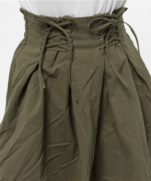 WEGO（ウィゴー）の「WEGO/レースアップスカート（スカート・レディース・ワイン/カーキ/ブラック・FREE）」の7枚目の写真