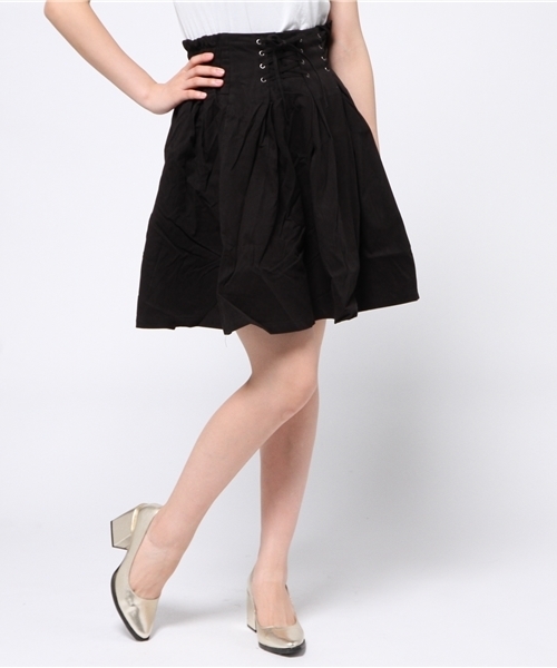 WEGO（ウィゴー）の「WEGO/レースアップスカート（スカート・レディース・ワイン/カーキ/ブラック・FREE）」の13枚目の写真