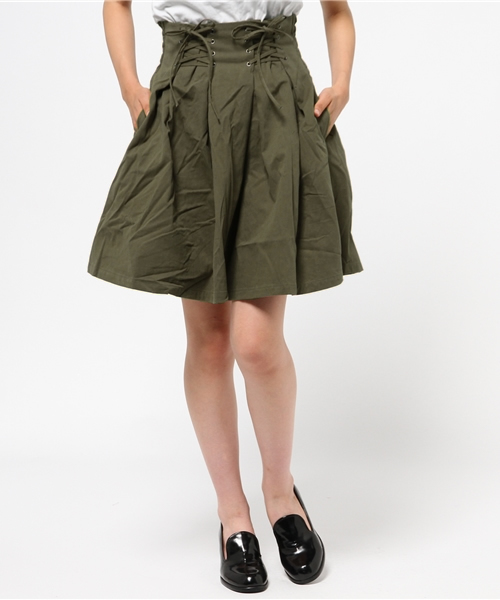 WEGO（ウィゴー）の「WEGO/レースアップスカート（スカート・レディース・ワイン/カーキ/ブラック・FREE）」の14枚目の写真