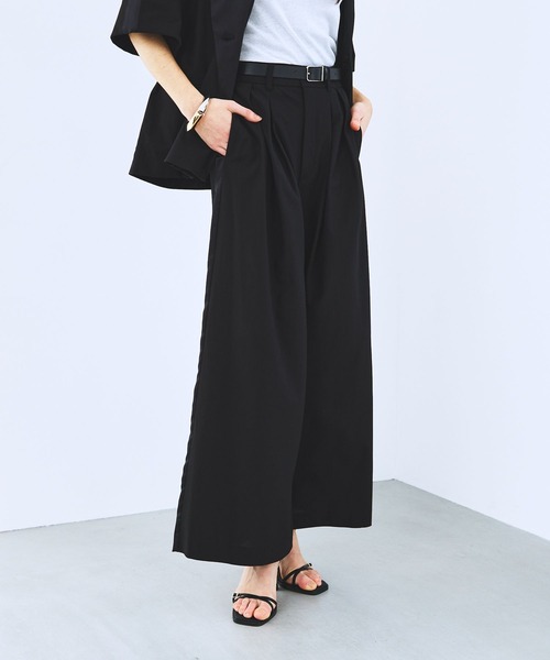 STERNBERG(スタンバーグ)の「STERNBERG/カラミサテンワイドパンツ/991259(スラックス・レディース・ブラック・MEDIUM/LARGE)」の8枚目の写真