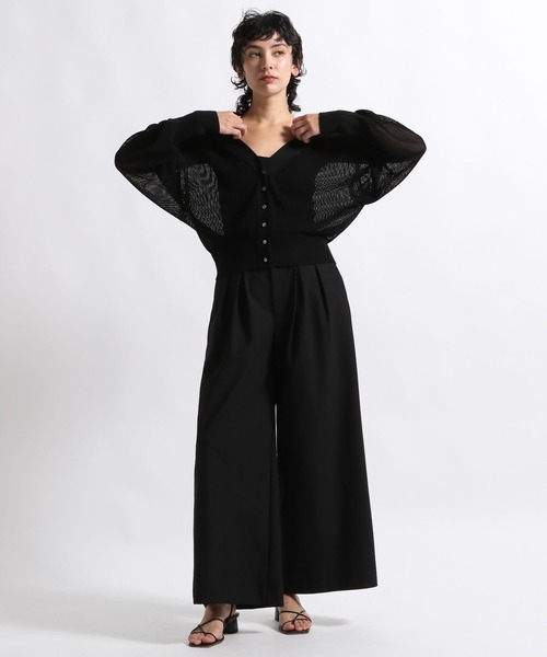 STERNBERG(スタンバーグ)の「STERNBERG/カラミサテンワイドパンツ/991259(スラックス・レディース・ブラック・MEDIUM/LARGE)」の9枚目の写真