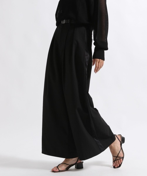 STERNBERG(スタンバーグ)の「STERNBERG/カラミサテンワイドパンツ/991259(スラックス・レディース・ブラック・MEDIUM/LARGE)」の12枚目の写真