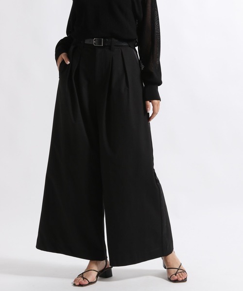 STERNBERG(スタンバーグ)の「STERNBERG/カラミサテンワイドパンツ/991259(スラックス・レディース・ブラック・MEDIUM/LARGE)」の15枚目の写真