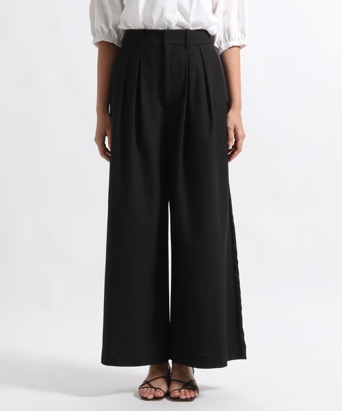 STERNBERG(スタンバーグ)の「STERNBERG/カラミサテンワイドパンツ/991259(スラックス・レディース・ブラック・MEDIUM/LARGE)」の16枚目の写真