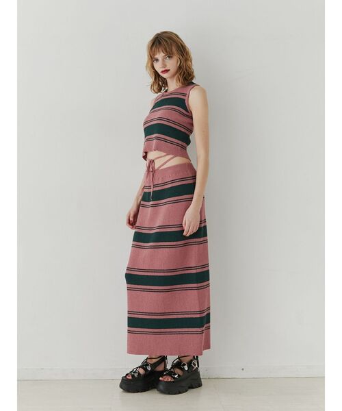 jouetie（ジュエティ）の「サマーニットタンク【セットアップ対応】（タンクトップ・レディース・ブラック/ピンク/イエロー/ブルー・MEDIUM）」の14枚目の写真