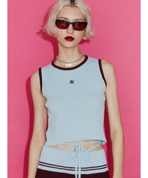 jouetie（ジュエティ）の「サマーニットタンク【セットアップ対応】（タンクトップ・レディース・ブラック/ピンク/イエロー/ブルー・MEDIUM）」の17枚目の写真