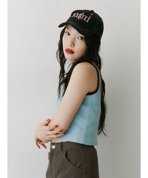 jouetie（ジュエティ）の「サマーニットタンク【セットアップ対応】（タンクトップ・レディース・ブラック/ピンク/イエロー/ブルー・MEDIUM）」の19枚目の写真