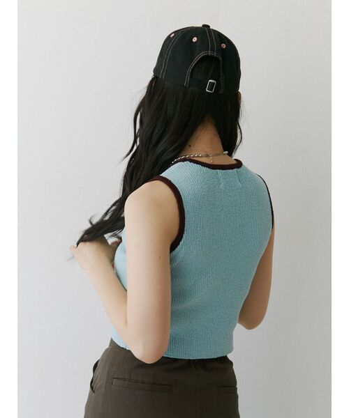 jouetie（ジュエティ）の「サマーニットタンク【セットアップ対応】（タンクトップ・レディース・ブラック/ピンク/イエロー/ブルー・MEDIUM）」の20枚目の写真