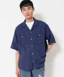 【DENIM DELIGHT DAYS】ガーゼオープンカラーショートスリーブシャツ