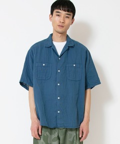 【DENIM DELIGHT DAYS】ガーゼオープンカラーショートスリーブシャツ