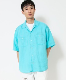 DENIM DELIGHT DAYS （デニム デライト デイズ）の「【DENIM DELIGHT DAYS】ガーゼオープンカラーショートスリーブシャツ（シャツ/ブラウス）」