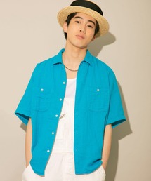 DENIM DELIGHT DAYS （デニム デライト デイズ）の「【DENIM DELIGHT DAYS】ガーゼオープンカラーショートスリーブシャツ（シャツ/ブラウス）」