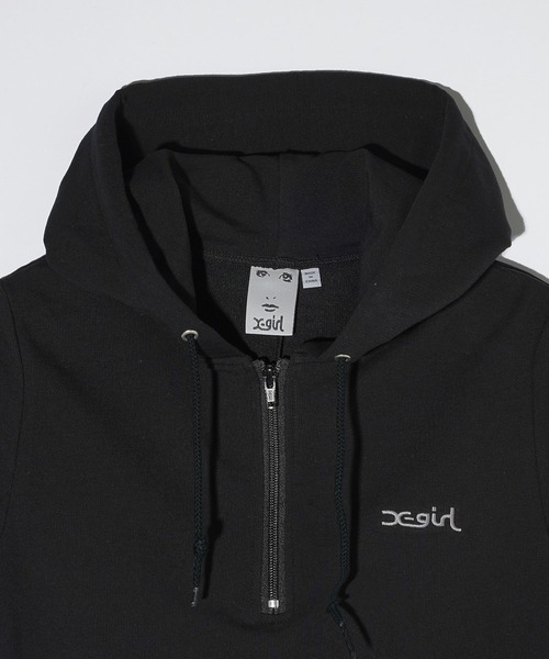 X-girl（エックスガール）の「HALF ZIP HOODED LONG DRESS（ワンピース・レディース・ブラック/オリーブ/ライトパープル・S/M）」の12枚目の写真