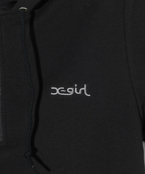 X-girl（エックスガール）の「HALF ZIP HOODED LONG DRESS（ワンピース・レディース・ブラック/オリーブ/ライトパープル・S/M）」の13枚目の写真