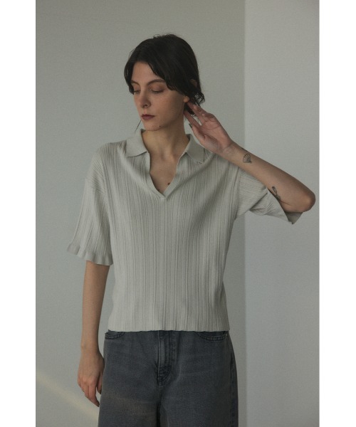 BLACK BY MOUSSY(ブラックバイマウジー)の「washable rib knit pull over(ウォッシャブルリブニットプルオーバー)(ニット/セーター・レディース・レッド/グレー/ブラック・FREE)」の3枚目の写真