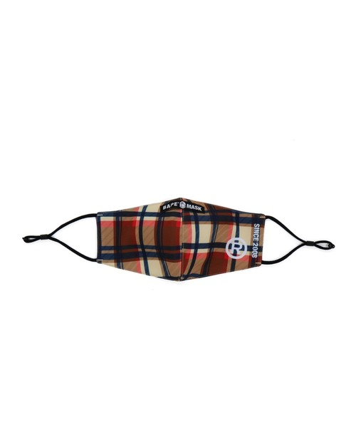 A BATHING APE(アベイシングエイプ)の「BAPE CHECK MASK M(マスク・メンズ・ベージュ・FREE)」の1枚目の写真