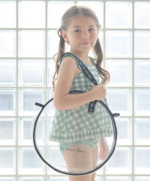 Lycee mine（リセマイン）の「【SWIM】キラキララメクリアバッグ（スイムグッズ・キッズ・アイボリー/マルチ/ミント/ピンク・フリー）」の2枚目の写真